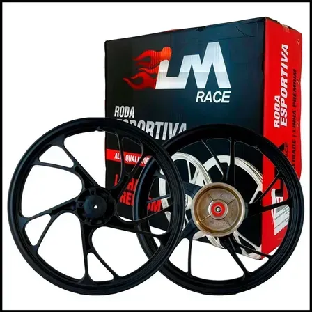 Jogo Roda Pé De Galinha Titan Fan 150 160 Liga Leve A Disco Preto Jogo Roda Pé De Galinha Titan Fan 150 160 Liga Leve A Disco Preto