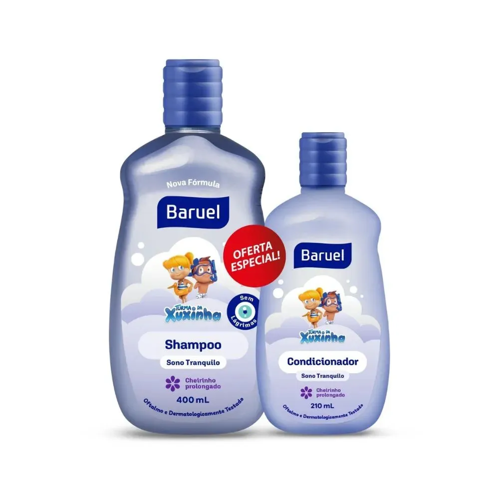 Kit Shampoo Sono Tranquilo 400ml + Condicionador 210ml Turma da Xuxinha – Cuidado Infantil Suave Kit Shampoo Sono Tranquilo 400ml + Condicionador 210ml Turma da Xuxinha – Cuidado Infantil Suave