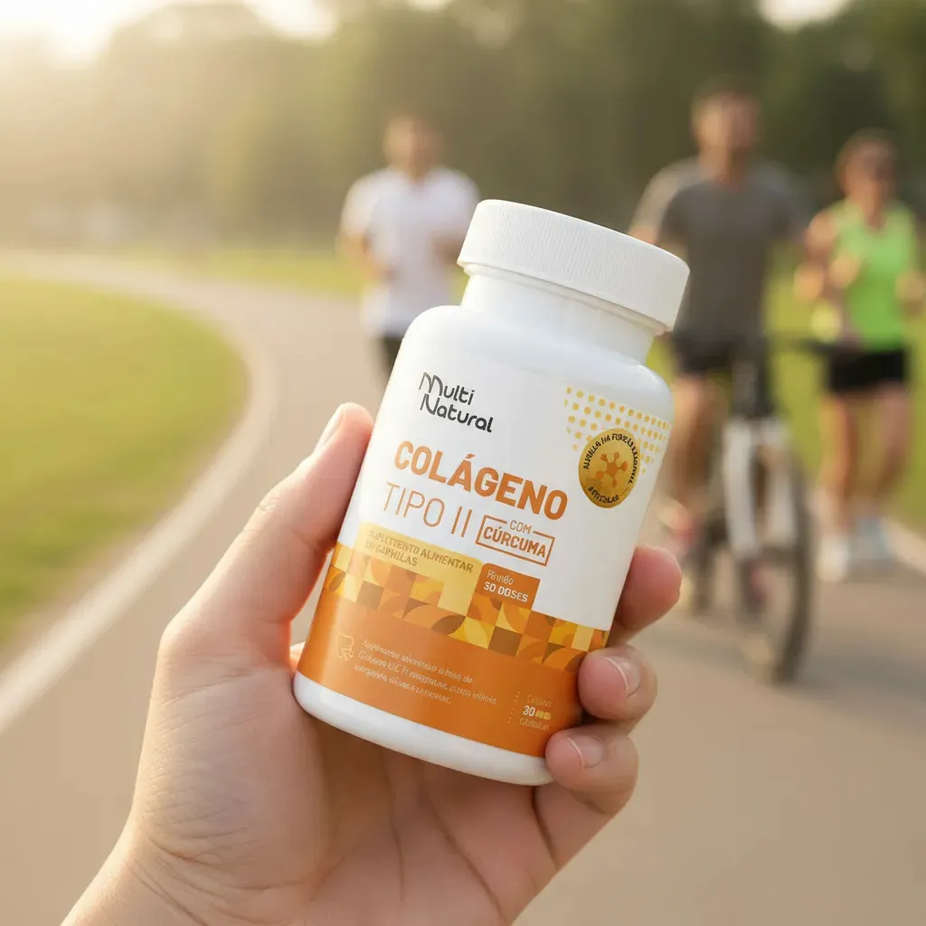 Cúrcuma + Colágeno Tipo 2 Multi Natural - Pote Com 30 Capsulas Cúrcuma + Colágeno Tipo 2 Multi Natural - Pote Com 30 Capsulas