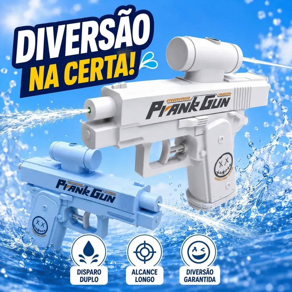 Pistola de Água Maluca – Pegadinha Dupla Direção, Azul e Branca, Jato Longo pra bico de mentira nova prime Pistola de Água Maluca – Pegadinha Dupla Direção, Azul e Branca, Jato Longo pra bico de mentira nova prime