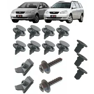 Kit 15 Pçs Presilha Parabarro Dianteiro Corolla Fielder 2002 A 2008 Kit 15 Pçs Presilha Parabarro Dianteiro Corolla Fielder 2002 A 2008
