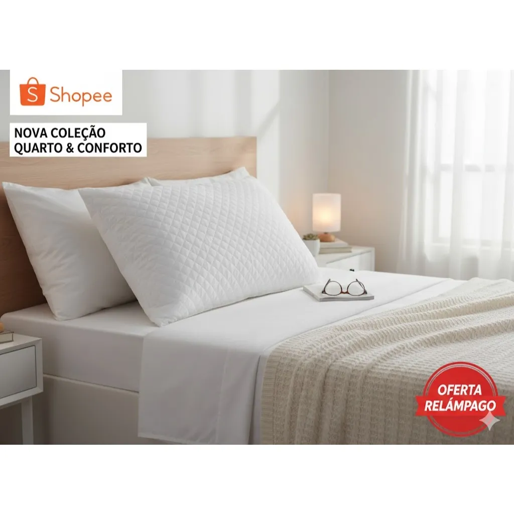 Travesseiro de Espuma Macia e Confortável | Antialérgico | Suporte Ideal para Noites de Sono Perfeitas Travesseiro de Espuma Macia e Confortável | Antialérgico | Suporte Ideal para Noites de Sono Perfeitas