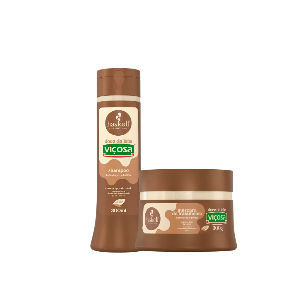 Kit Shampoo e Mascara Doce de Leite 300ml Haskell Kit Shampoo e Mascara Doce de Leite 300ml Haskell