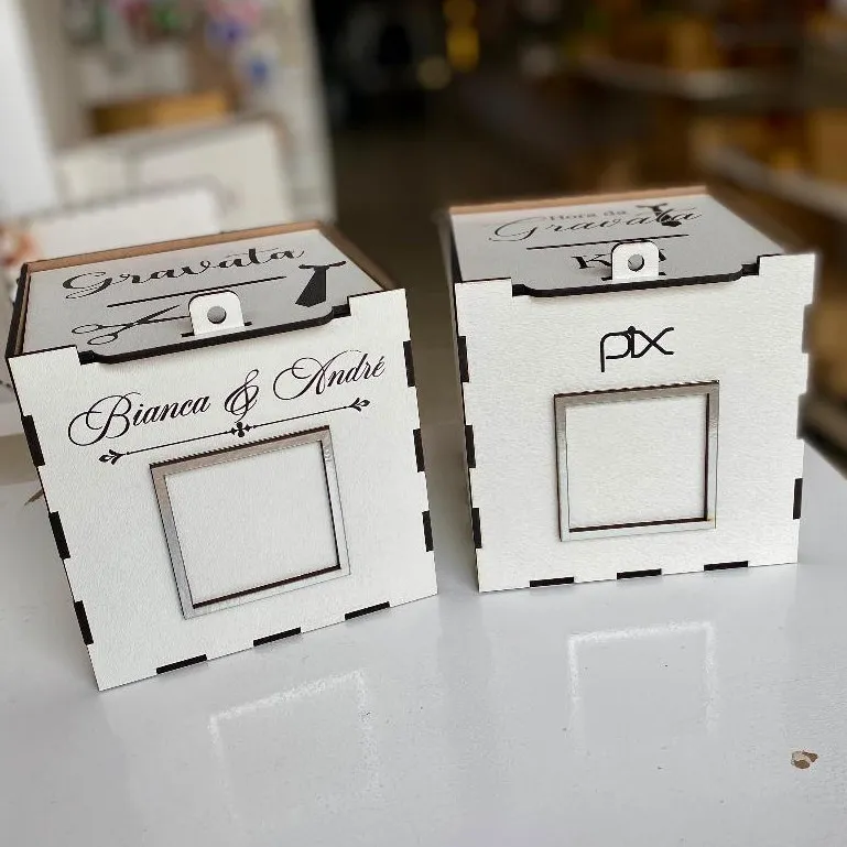 CAIXA PARA CASAMENTO OPERAÇÃO LUA DE MEL E GRAVATA COM QRCODE CAIXA PARA CASAMENTO OPERAÇÃO LUA DE MEL E GRAVATA COM QRCODE