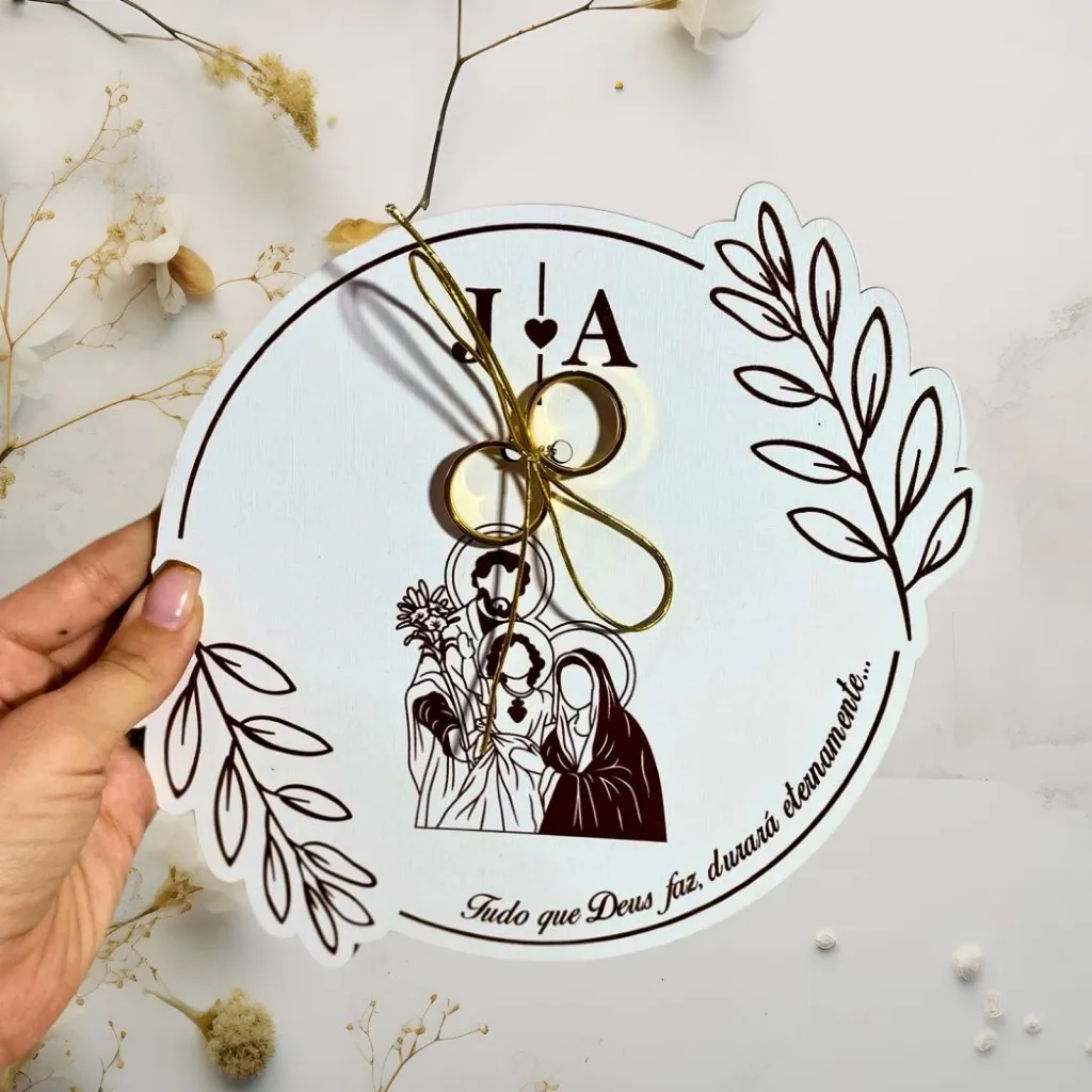 PORTA ALIANÇA PARA CASAMENTO SAGRADA FAMÍLIA PERSONALIZADO PORTA ALIANÇA PARA CASAMENTO SAGRADA FAMÍLIA PERSONALIZADO