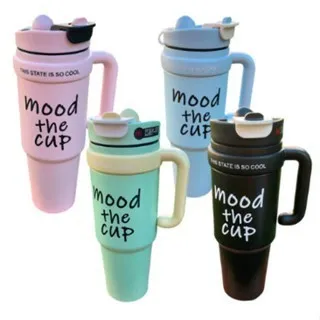 copo termico mood com canudo 900ml Caneca isolada de aço inoxidável 316 Garrafa de água fria copo termico mood com canudo 900ml Caneca isolada de aço inoxidável 316 Garrafa de água fria