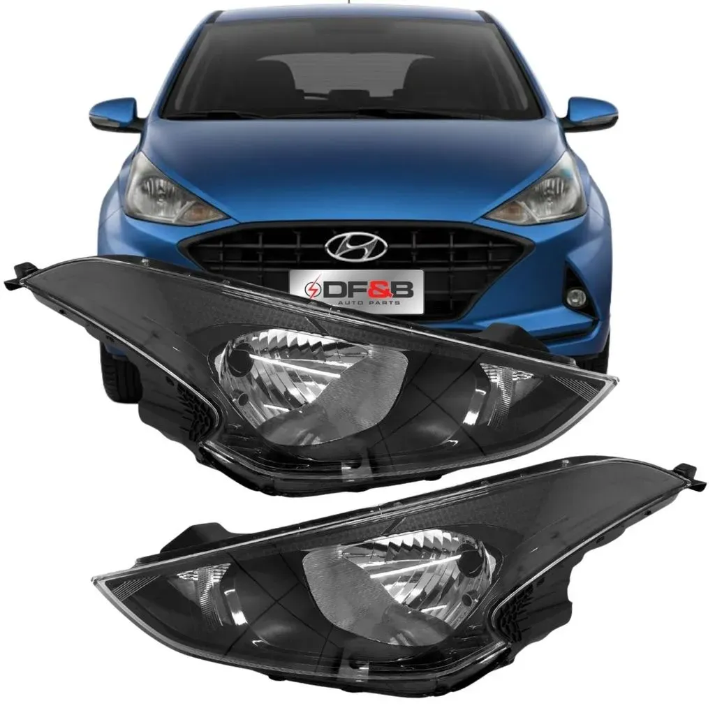 Farol Dianteiro Hyundai HB20 Hatch e Sedan 2020 a 2022 sem LED Farol Dianteiro Hyundai HB20 Hatch e Sedan 2020 a 2022 sem LED