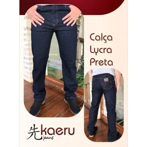 Calça Jeans Masculina Kaeru C/ Lycra - Envio Imediato Calça Jeans Masculina Kaeru C/ Lycra - Envio Imediato