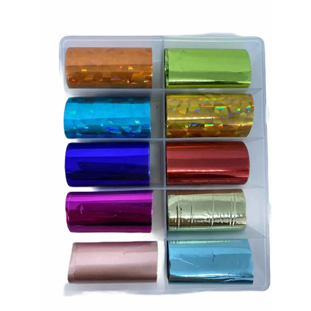 KIT FOIL GRANDE COM 10 PEÇAS - (ESTAMPA COLORIDA SORTIDA) KIT FOIL GRANDE COM 10 PEÇAS - (ESTAMPA COLORIDA SORTIDA)