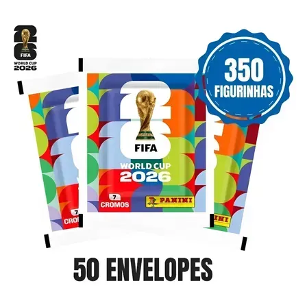 Kit Com 350 Figurinhas Da Copa Do Mundo 2026 - 50 Envelopes Kit Com 350 Figurinhas Da Copa Do Mundo 2026 - 50 Envelopes