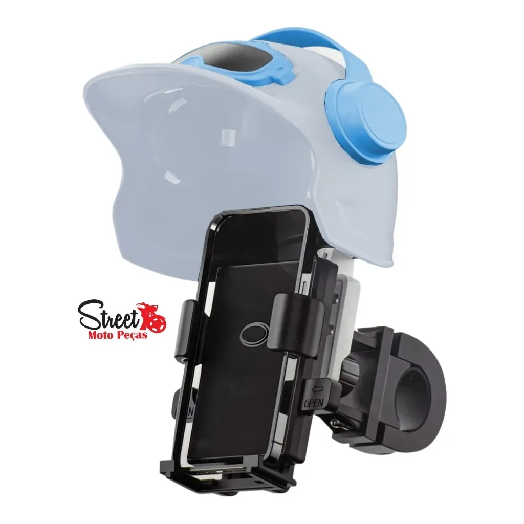 Suporte Celular Proteção Sol Chuva Estilo Capacete Moto Bike 6Polegada LE106 Suporte Celular Proteção Sol Chuva Estilo Capacete Moto Bike 6Polegada LE106