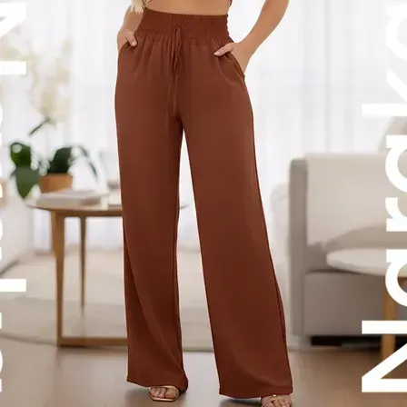 Calça Feminina Pantalona Duna Wide Leg Cintura Alta Calça Feminina Pantalona Duna Wide Leg Cintura Alta