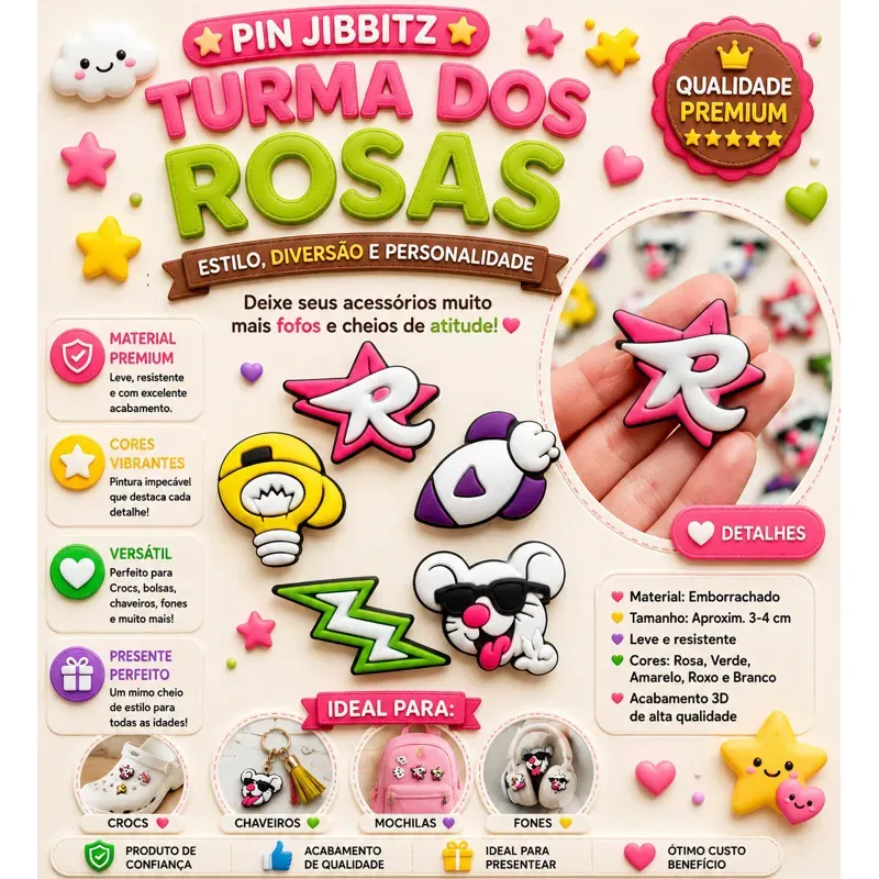 Turma dos Rosas | Emilly Vick | 5 Pin Jibbtiz Fofo Emborrachados Turma dos Rosas | Emilly Vick | 5 Pin Jibbtiz Fofo Emborrachados