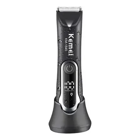 Máquina Kemei KM-1845 Cerâmica Sem Fio Recarregável , aparador de pelos intimos , barba , corpo , sem fio , lamina de ceramica , display lcd Máquina Kemei KM-1845 Cerâmica Sem Fio Recarregável , aparador de pelos intimos , barba , corpo , sem fio , lamina de ceramica , display lcd