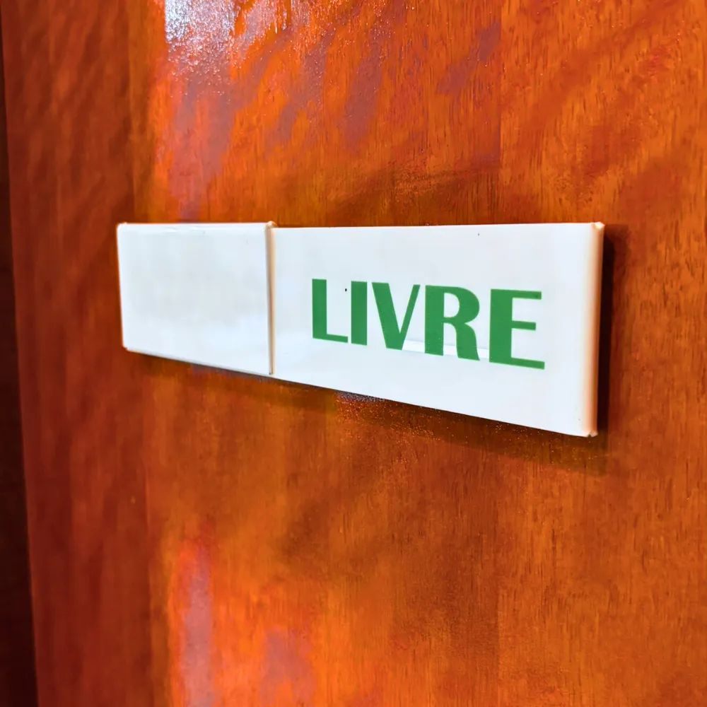 Placa Ocupado e Livre para Escritorio ou Banheiro em Acrilico Dupla Face Placa Ocupado e Livre para Escritorio ou Banheiro em Acrilico Dupla Face