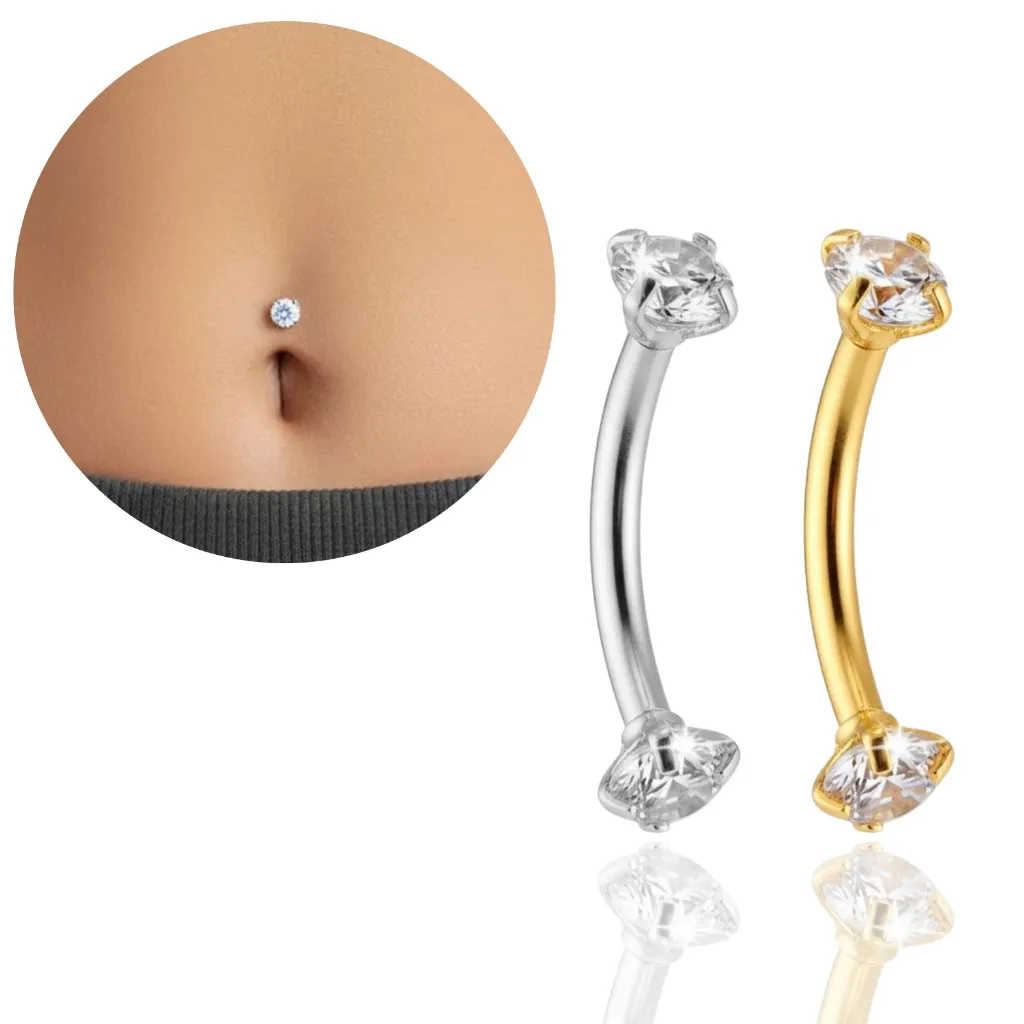 Piercing Ponto de Luz Minimalista Umbigo Zircônia Dourado Prata Anti Alérgico Aço Cirúrgico Acessórios Feminino Piercing Ponto de Luz Minimalista Umbigo Zircônia Dourado Prata Anti Alérgico Aço Cirúrgico Acessórios Feminino