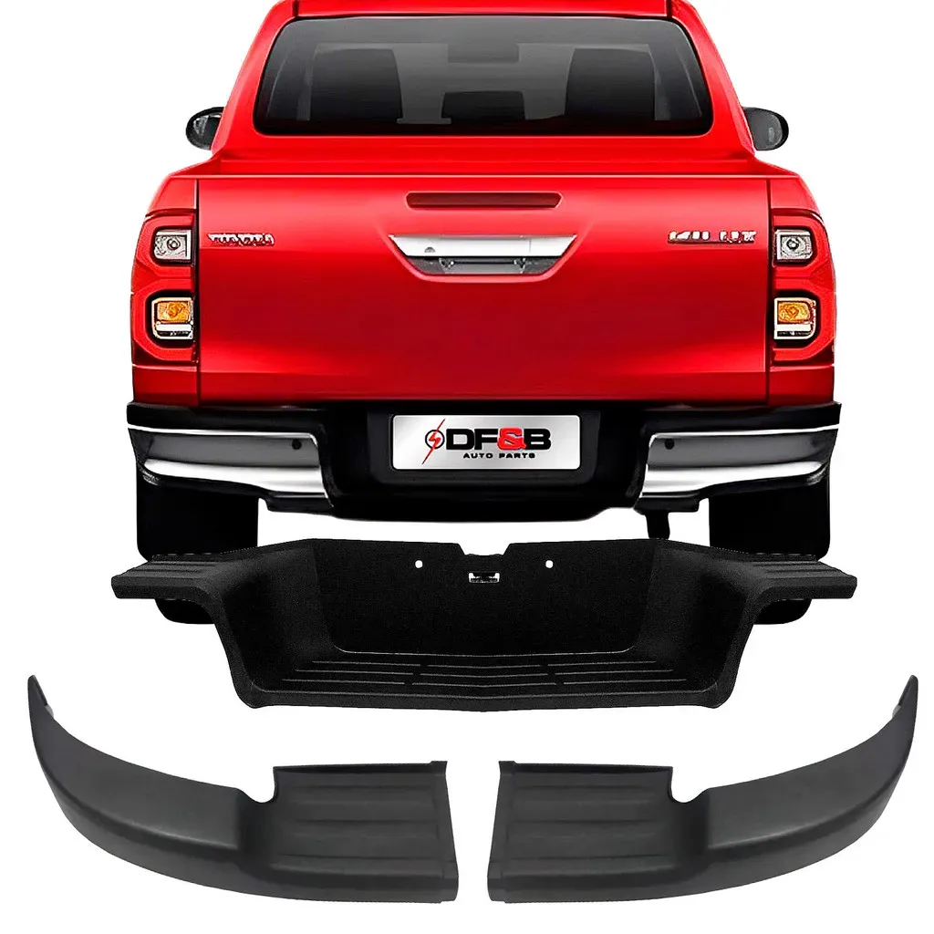 Kit 3 Pisantes Parachoque Traseiro Hilux 2016 A 2025 Kit 3 Pisantes Parachoque Traseiro Hilux 2016 A 2025