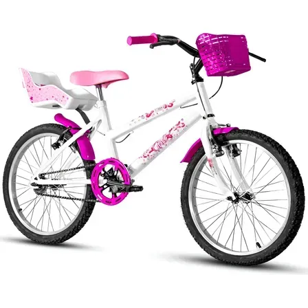 Bicicleta 20 Feminina Infantil Com Cadeirinha De Boneca Star Bicicleta 20 Feminina Infantil Com Cadeirinha De Boneca Star