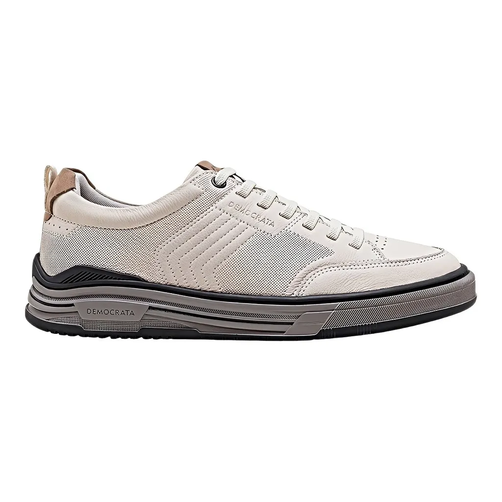 Tenis Democrata Denim Dylan Masculino Couro Casual Macio Original Tenis Democrata Denim Dylan Masculino Couro Casual Macio Original