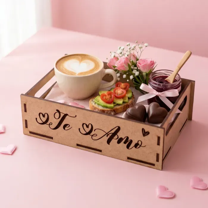 Kit 20 Bandejas MDF Dia dos Namorados 10x15 Impressão UV Cesta Café Manhã Presente C/ Cola Kit 20 Bandejas MDF Dia dos Namorados 10x15 Impressão UV Cesta Café Manhã Presente C/ Cola
