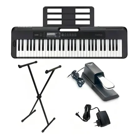 Teclado Musical Casio Ct-s300 + Pedal Sustain Suporte Fonte Teclado Musical Casio Ct-s300 + Pedal Sustain Suporte Fonte