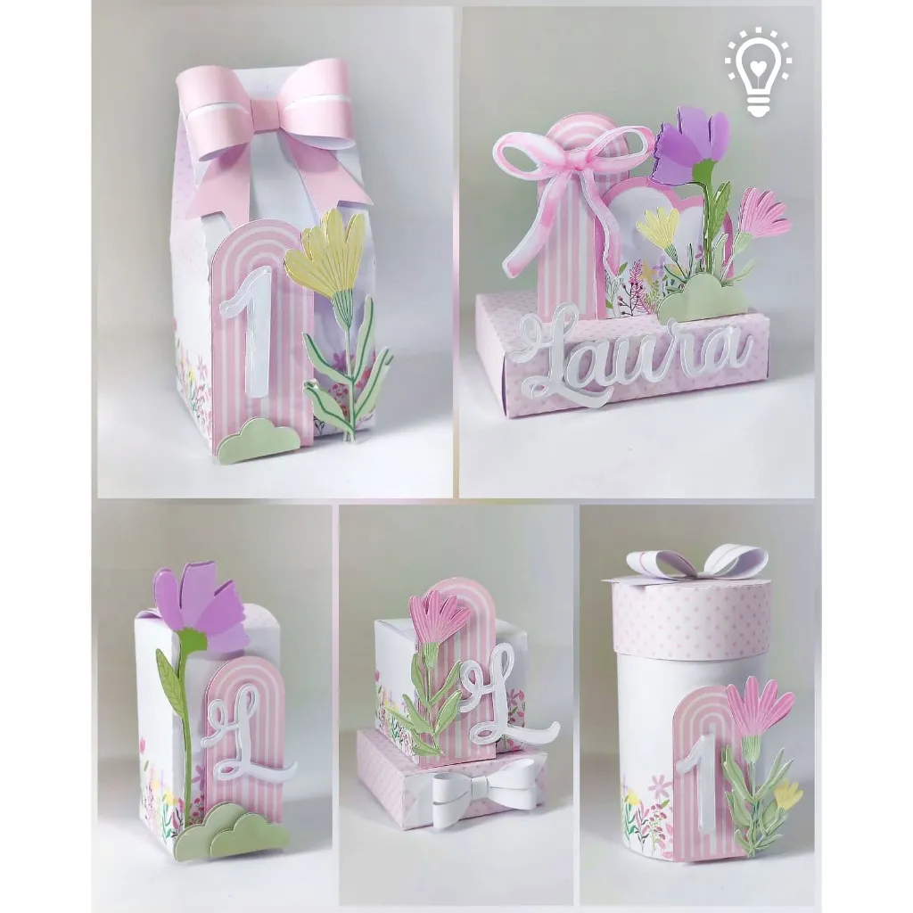 Caixas Personalizadas Camadinhas 3D Tema Jardim / Flores / Floral – Lembrancinha/Festa Infantil Caixas Personalizadas Camadinhas 3D Tema Jardim / Flores / Floral – Lembrancinha/Festa Infantil