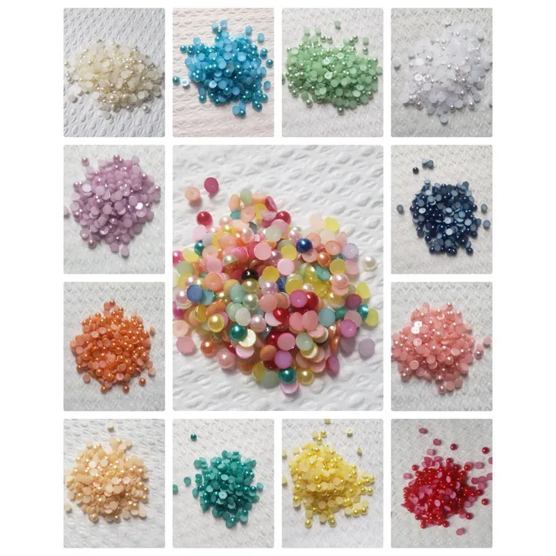 Meia Pérola 6mm Sem Furo – ABS para Customização 250G 500G Pérolas Artesanato DIY Meia Pérola 6mm Sem Furo – ABS para Customização 250G 500G Pérolas Artesanato DIY