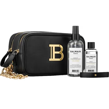 Balmain Hair Couture Signature Pouch Black Gold (Leave in, Argan Elixir, Barrette Medium Black) Balmain Hair Couture Signature Pouch Black Gold (Leave in, Argan Elixir, Barrette Medium Black)