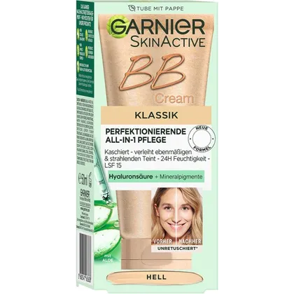 Garnier SkinActive BB Cream Klassik Perfektionierende All-in-1 Pflege LSF 15 Hell BB Creme 50ml Garnier SkinActive BB Cream Klassik Perfektionierende All-in-1 Pflege LSF 15 Hell BB Creme 50ml