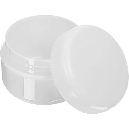 Fantasia Kosmetik-Dose Kunststoff, weiß, für 6 ml, Ø 2,9 cm Höhe: 2 cm Fantasia Kosmetik-Dose Kunststoff, weiß, für 6 ml, Ø 2,9 cm Höhe: 2 cm