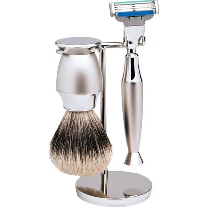 Erbe Shaving Shop Rasierset dreiteilig, Edelstahl/matt, Gillette Mach 3 Erbe Shaving Shop Rasierset dreiteilig, Edelstahl/matt, Gillette Mach 3