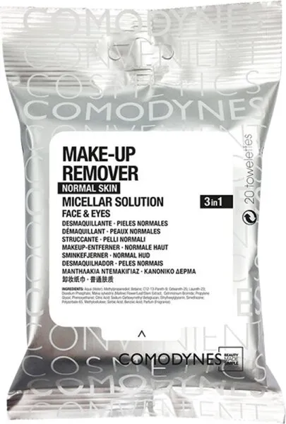 Comodynes Make-up Remover Micellar Solution Normal Skin Reinigungstücher 20 Stk. Comodynes Make-up Remover Micellar Solution Normal Skin Reinigungstücher 20 Stk.