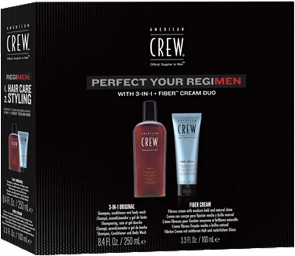 Aktion – American Crew Regimen 3-in-1 & Fiber Cream Duo Aktion – American Crew Regimen 3-in-1 & Fiber Cream Duo