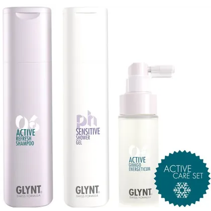 Aktion – Glynt Active Care Set Refresh Shampoo + Sensitive Shower Gel + Active Ginkgo Energeticum Aktion – Glynt Active Care Set Refresh Shampoo + Sensitive Shower Gel + Active Ginkgo Energeticum
