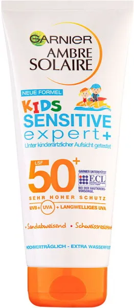 Garnier Ambre Solaire Kids Sensitive expert+ Milch LSF 50+ 200 ml Garnier Ambre Solaire Kids Sensitive expert+ Milch LSF 50+ 200 ml