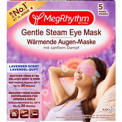 MegRhythm Wärmende Augen-Masken – Lavendel-Duft – 5 Stk. MegRhythm Wärmende Augen-Masken – Lavendel-Duft – 5 Stk.