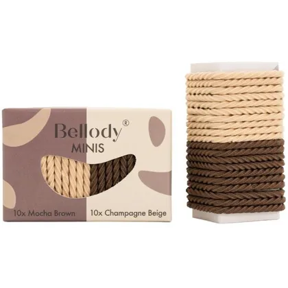 Bellody® Mini Haargummis (20 Stück – Braun & Beige – Mischpaket) Bellody® Mini Haargummis (20 Stück – Braun & Beige – Mischpaket)