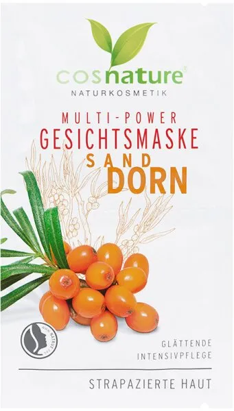Cosnature Multi-Power-Gesichtsmaske Sanddorn 2 Anwendungen Cosnature Multi-Power-Gesichtsmaske Sanddorn 2 Anwendungen