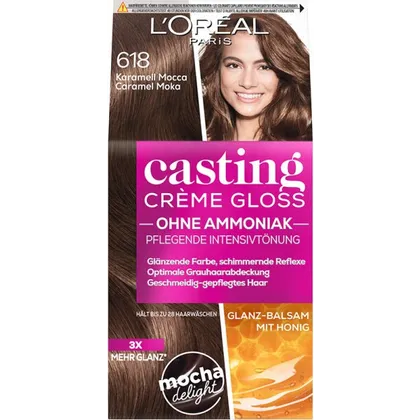L’Oréal Paris Casting Crème Gloss Pflegende Intensivtönung 618 Karamell Mocca Coloration 1Stk L’Oréal Paris Casting Crème Gloss Pflegende Intensivtönung 618 Karamell Mocca Coloration 1Stk