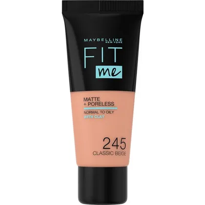 Maybelline Fit Me! Matte + Poreless Make-Up Nr. 245 Classic Beige Foundation 30ml Maybelline Fit Me! Matte + Poreless Make-Up Nr. 245 Classic Beige Foundation 30ml