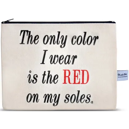 4LOU Vanity Bag Red Soles – 100% Canvas Swarovski Applikationen 4LOU Vanity Bag Red Soles – 100% Canvas Swarovski Applikationen