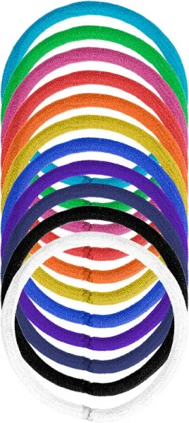 Denman Zopfgummis 4 mm Bunt Sortiert, 18-er Karte Denman Zopfgummis 4 mm Bunt Sortiert, 18-er Karte