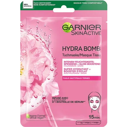 Garnier SkinActive Hydra Bomb Tuchmaske Sakura Tuchmaske 28g Garnier SkinActive Hydra Bomb Tuchmaske Sakura Tuchmaske 28g