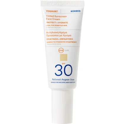 Korres Yoghurt Getöntes Sonnencreme-Gel für das Gesicht SPF 30 40 ml Korres Yoghurt Getöntes Sonnencreme-Gel für das Gesicht SPF 30 40 ml