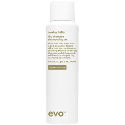 Evo Hair Style Water Killer Dry Shampoo Brunette 200 ml Evo Hair Style Water Killer Dry Shampoo Brunette 200 ml