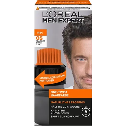 L’Oréal Men Expert Haarfarbe One-Twist 05 Hellbraun 1 Stk L’Oréal Men Expert Haarfarbe One-Twist 05 Hellbraun 1 Stk