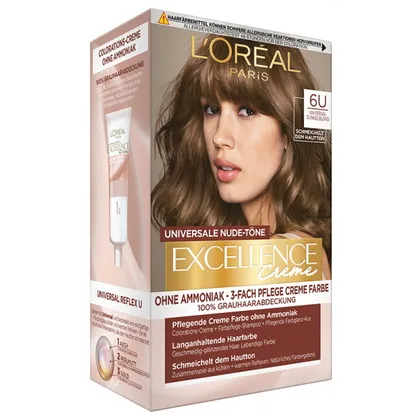 L’Oréal Paris Excellence Creme Universale Nude-Töne 6U Dunkelblond Coloration 1Stk L’Oréal Paris Excellence Creme Universale Nude-Töne 6U Dunkelblond Coloration 1Stk