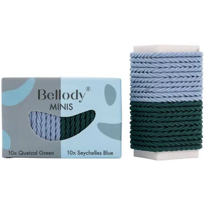 Bellody® Mini Haargummis (20 Stück – Grün & Blau – Mischpaket) Bellody® Mini Haargummis (20 Stück – Grün & Blau – Mischpaket)