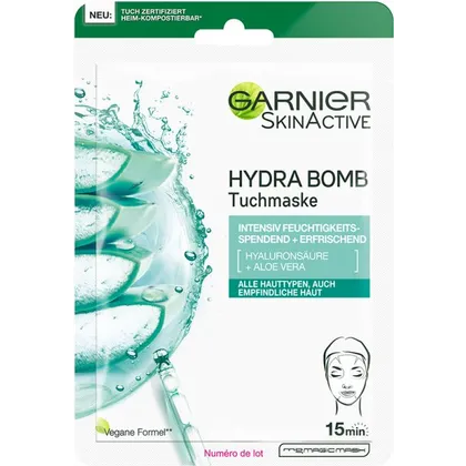 Garnier SkinActive Hyaluron Aloe Hydra Booster Serum-Maske Tuchmaske 28g Garnier SkinActive Hyaluron Aloe Hydra Booster Serum-Maske Tuchmaske 28g