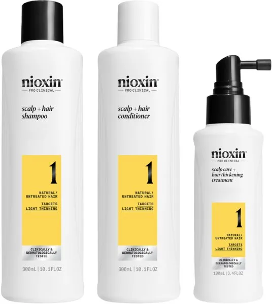 Nioxin System 1 KIT 300 ml +300 ml+100 ml Nioxin System 1 KIT 300 ml +300 ml+100 ml